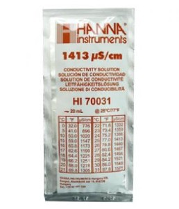 Solution étalonnage EC - Hanna - 1,413 mS/cm2 - 20 ml