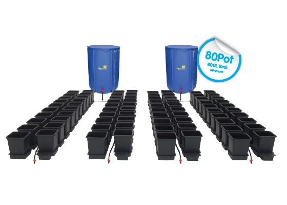 AutoPot - 80 Pot System Kit - 80 Pot 15 L + 2 x Reservoir 400 L